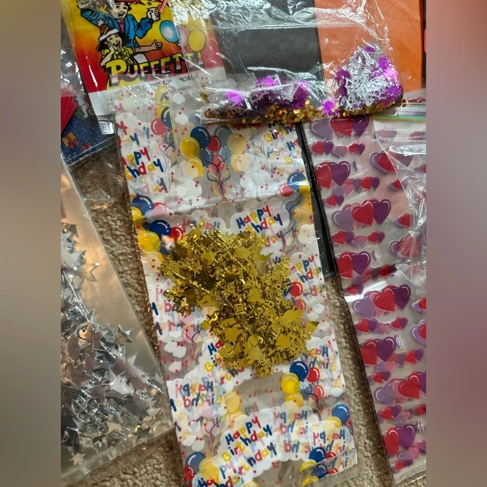 Lot of Party Supplies | Goodie Bags, Confetti, Holiday and Seasonal